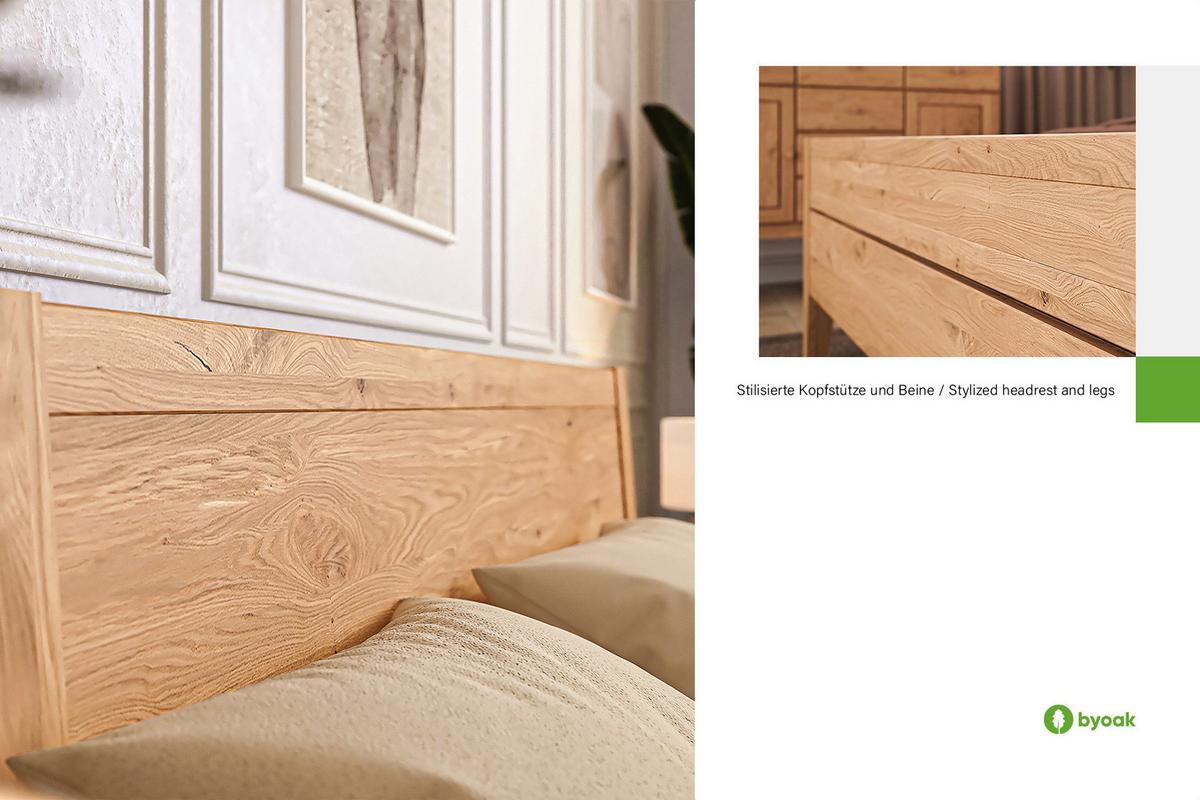 MASSIVHOLZBETT ELIAS 8 80x200 Kernbuche - Kernbuche, Holz (80/200cm) - byoak