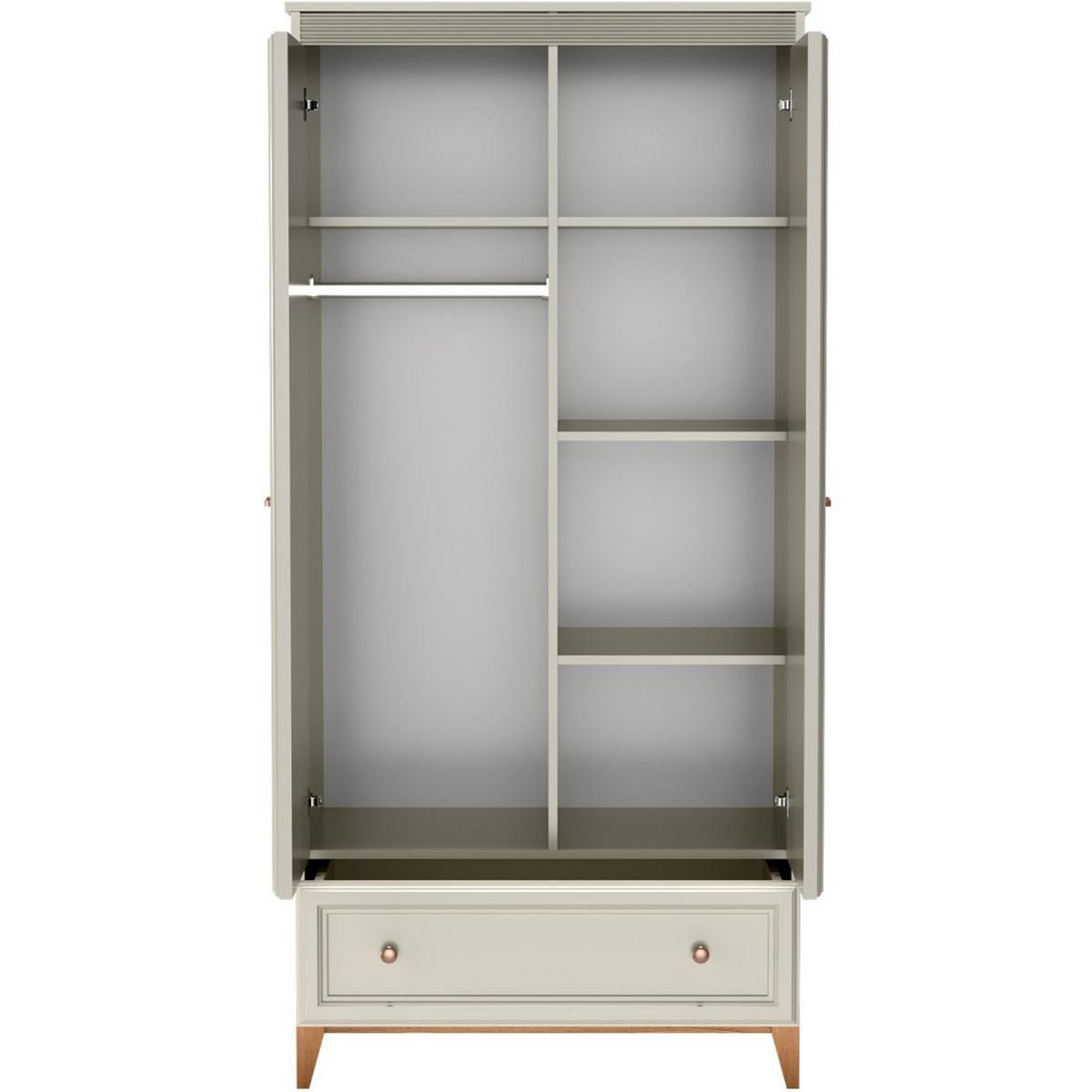 DREHTÜRENSCHRANK Charlott mit 1 Schublade und 2 Türen - Kaschmir/Eichefarben, Holz/Holzwerkstoff (92/193/54.5cm) - Beautysofa