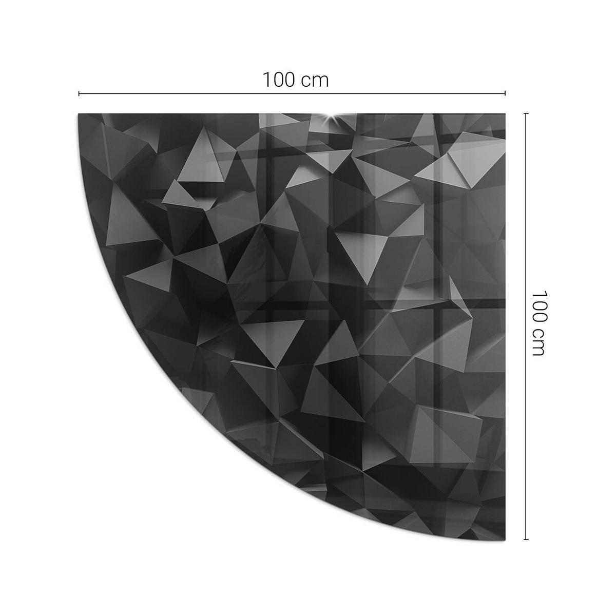 GLASPLATTE für Kamin 100x100 cm - Schwarz, Glas (100/100/0.4cm) - TULUP