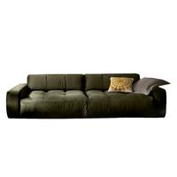SOFA MIT SITZTIEFENVERSTELLUNG PALACE Dunkelgrün Webstoff Relaxfunktion - Dunkelgrün, Textil (298/74/120cm) - KAWOLA