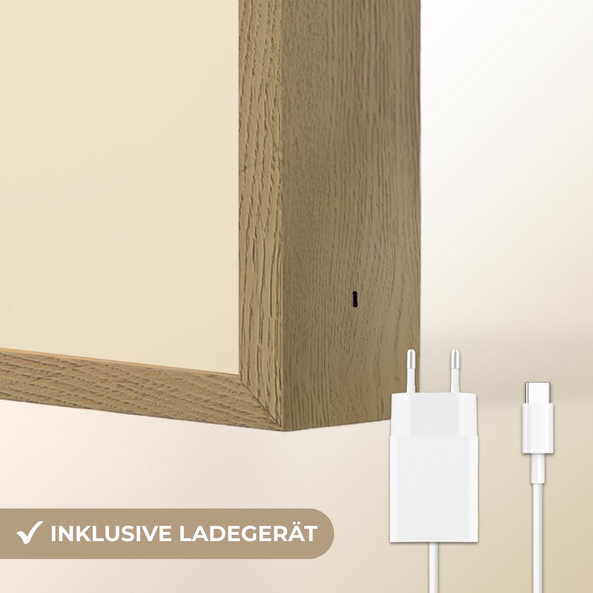 NACHTTISCHLAMPE MIT AKKU Giraffe - Regenbogenmähne - Beige 100x70 cm - Beige, Holzwerkstoff (8/100/70cm) - OnlyWow