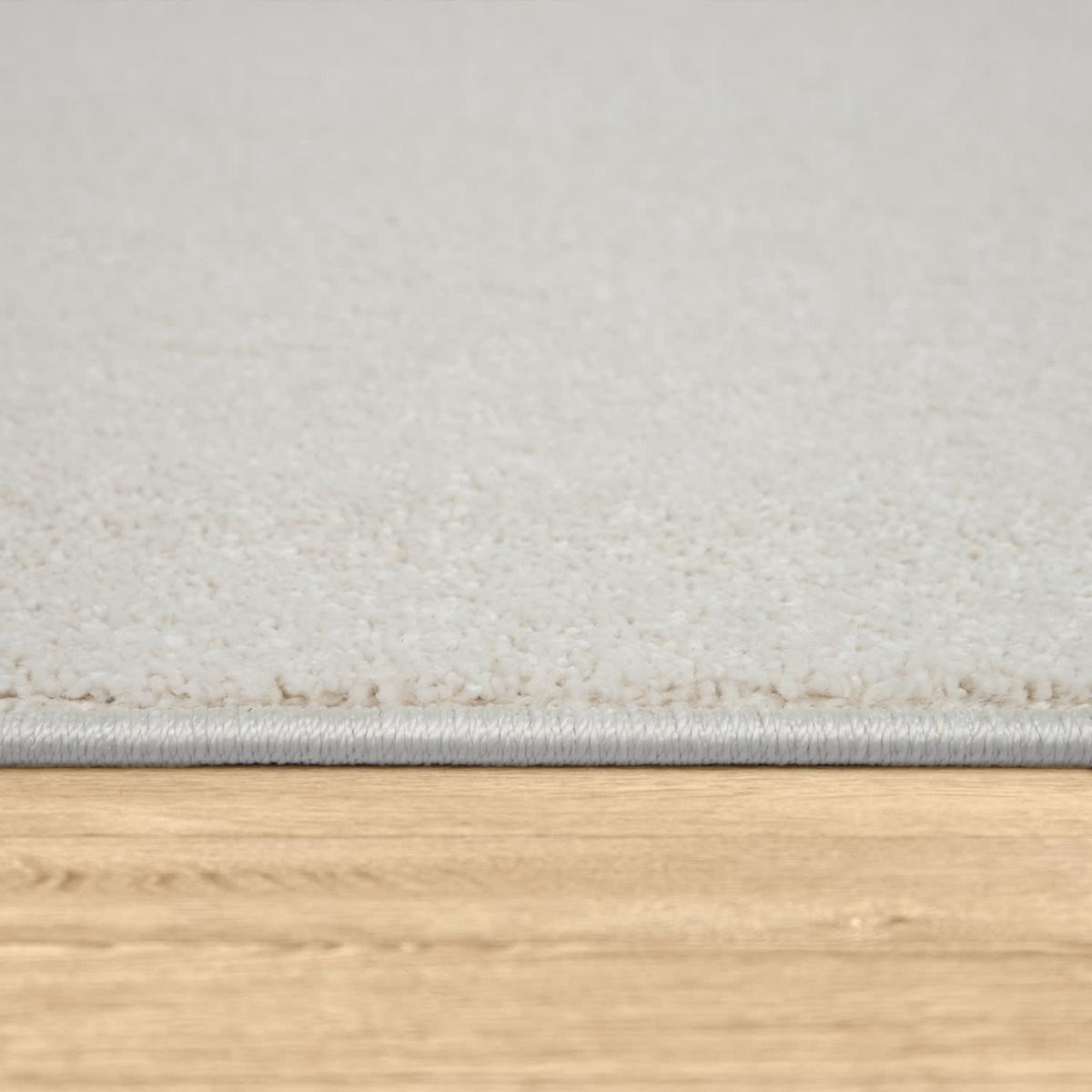 KURZFLORTEPPICH Waschbar, einfarbig, Creme, 140 x 200 cm - Beige, Textil (200/140cm) - KADIMA DESIGN