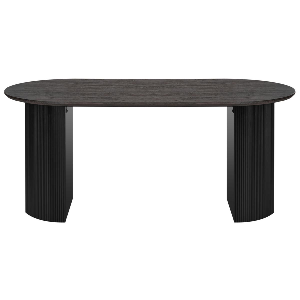 ESSTISCH Schwarz Savory - Schwarz, Holzwerkstoff (180/90/75cm) - Beliani