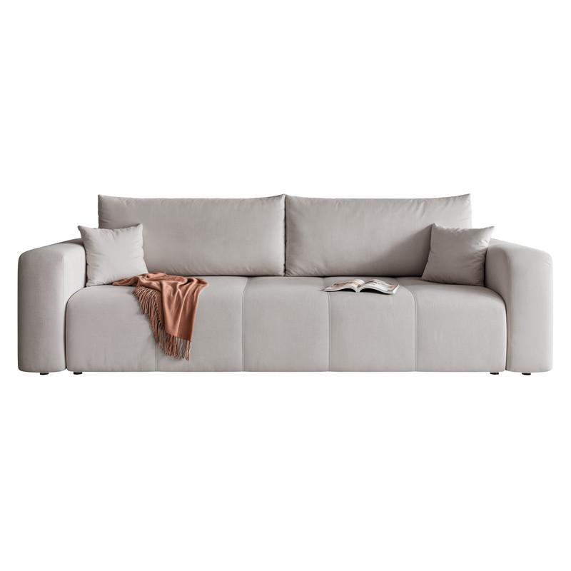 SCHLAFSOFA PEDRO mit Bettkasten Hellgrau - Grau, Holzwerkstoff/Textil (244/79/93cm) - Idohome