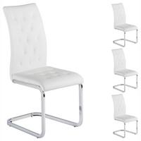 SCHWINGSTUHL CHLOE 4er-Set weiß - Weiß, Textil/Metall (43/100/57cm) - IDIMEX