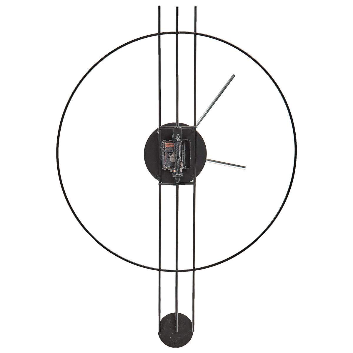 WANDUHR 44 cm Metall Schwarz Anniviers - Schwarz, Metall (44/65/2cm) - Beliani