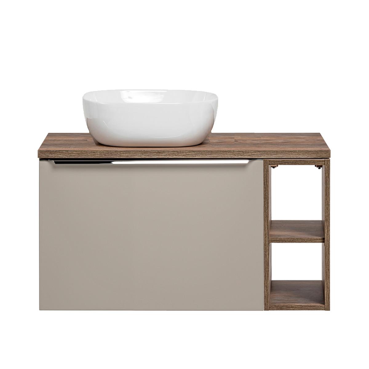 WASCHTISCH 80cm Éros Taupe - Taupe, Holzwerkstoff (80/48/46cm) - Petits-meubles