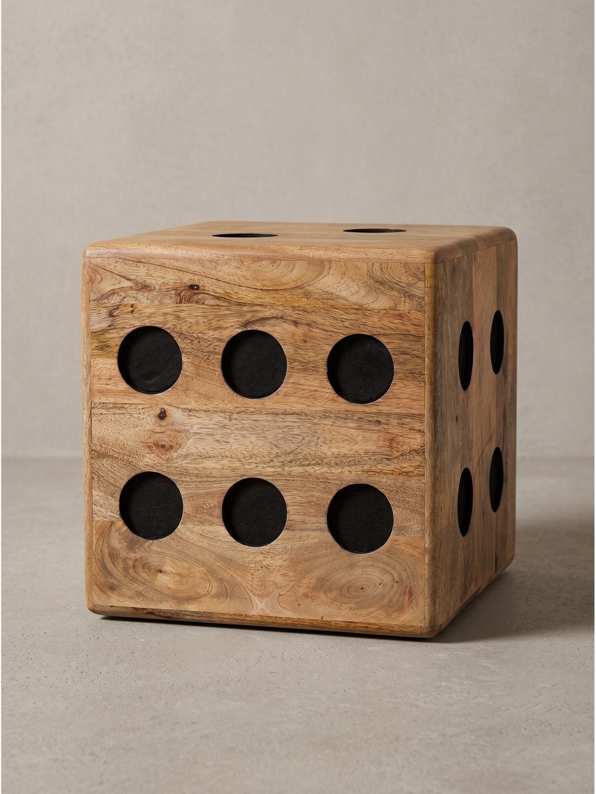 SITZHOCKER SINTRA, Mango Massivholz, 41 x 41 x 41 cm - Braun, Holz (41/41/41cm) - KADIMA DESIGN
