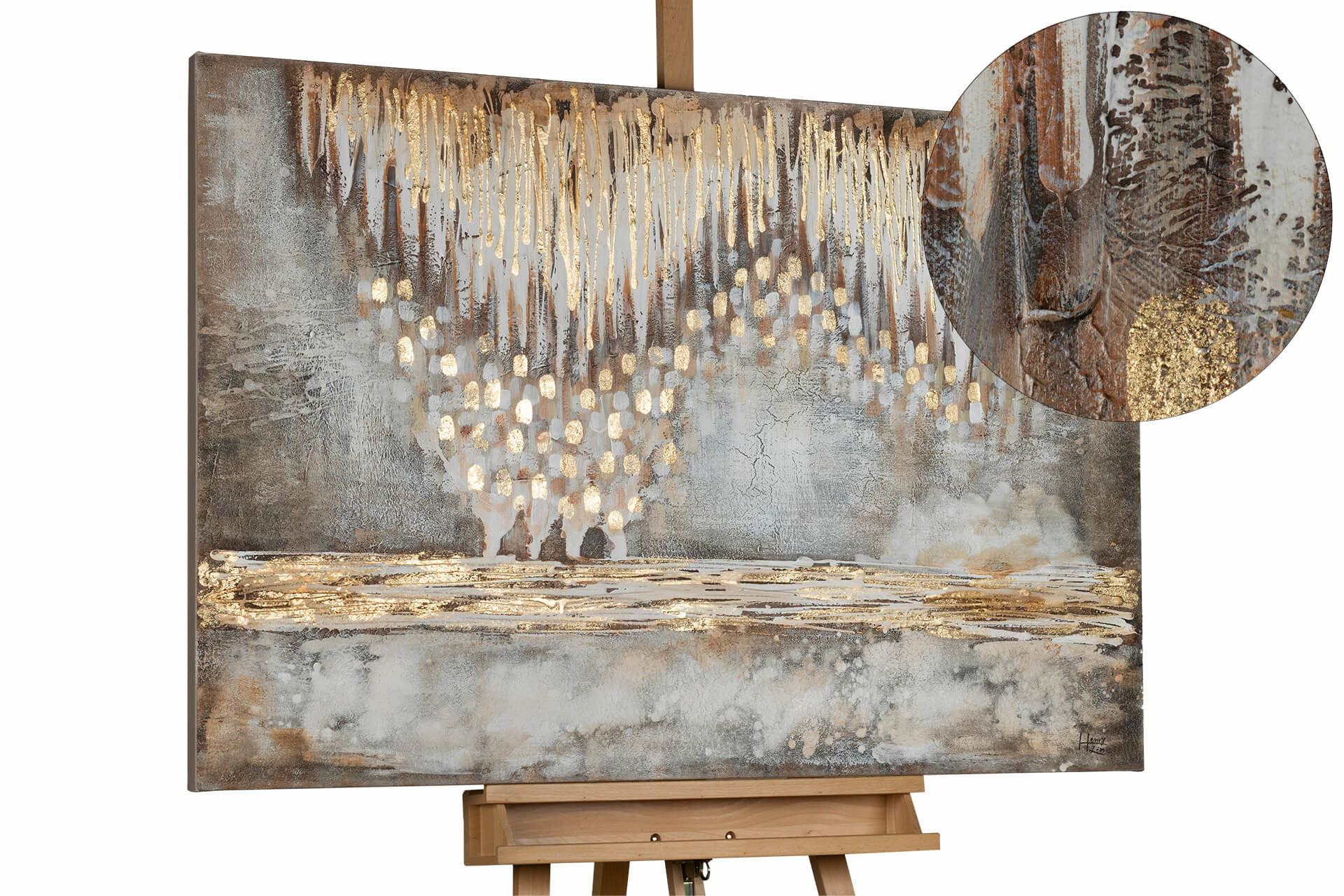 ÖLGEMÄLDE 120/80 cm - Beige/Braun, Holz/Textil (120/80cm) - KUNSTLOFT