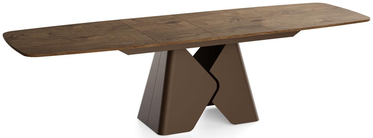 ESSTISCH Vanta rechteckig ausziehbar verlängerbar mit Braunem Metallgestell, Eiche Braun Rustikal 180-270/90/76 cm - Alteiche/Braun, Holzwerkstoff/Metall (90/270/76cm) - WFL GROUP