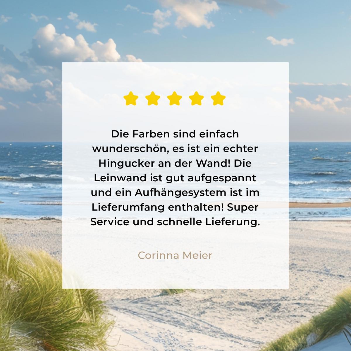 LEINWANDBILD Aussicht - Strand - Fenster - Dünen - Meer Room Decor 30x40 cm - Hellblau, Textil (30/40cm) - MuchoWow