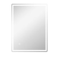 BADSPIEGEL, mit Touchschalter, Memory-Funktion, beschlagfrei, Wasserdicht - Silberfarben, Glas (60/4/80cm) - HOMCOM