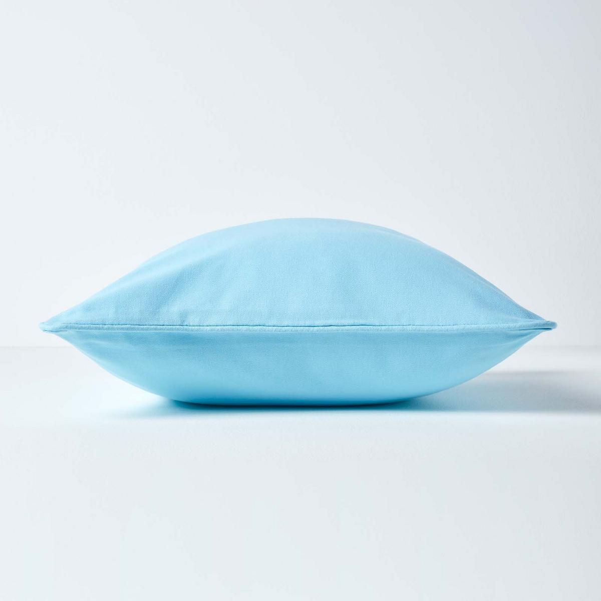 KISSENHÜLLE hellblau 45/45 cm, 100% Baumwolle - Hellblau, Textil (45/45cm) - Homescapes