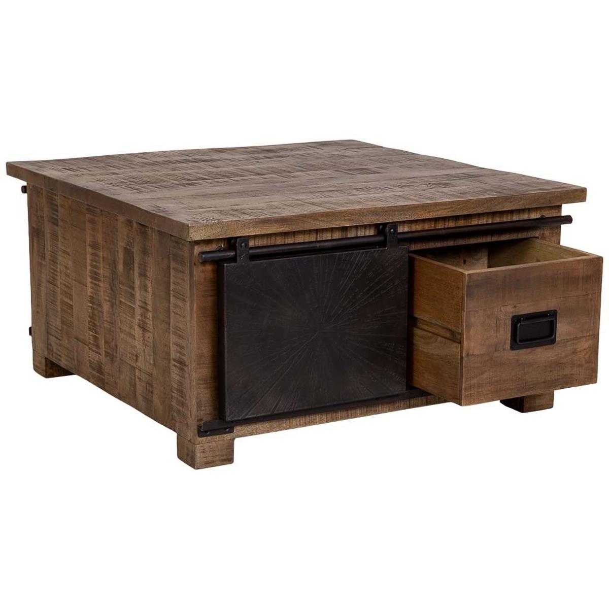 COUCHTISCH aus holz 90x90x46cm - Braun, Holz (90/90/46cm) - Wanderlust