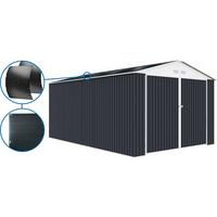 METALL-GARAGE PVC houston - Grau, Metall (570/310/570cm) - Habitat Garten