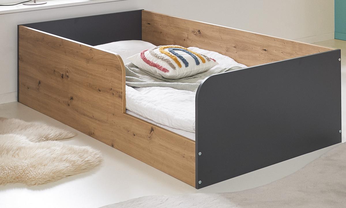 KINDERZIMMER Komplettset Alessio 4-tlg - Anthrazit/Silberfarben, Holzwerkstoff/Kunststoff (1/1/1cm) - arthur berndt
