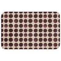 BADEMATTE Polka dots - Muster - Braun 80x50 cm - Bordeaux, Textil (80/50cm) - OnlyWow