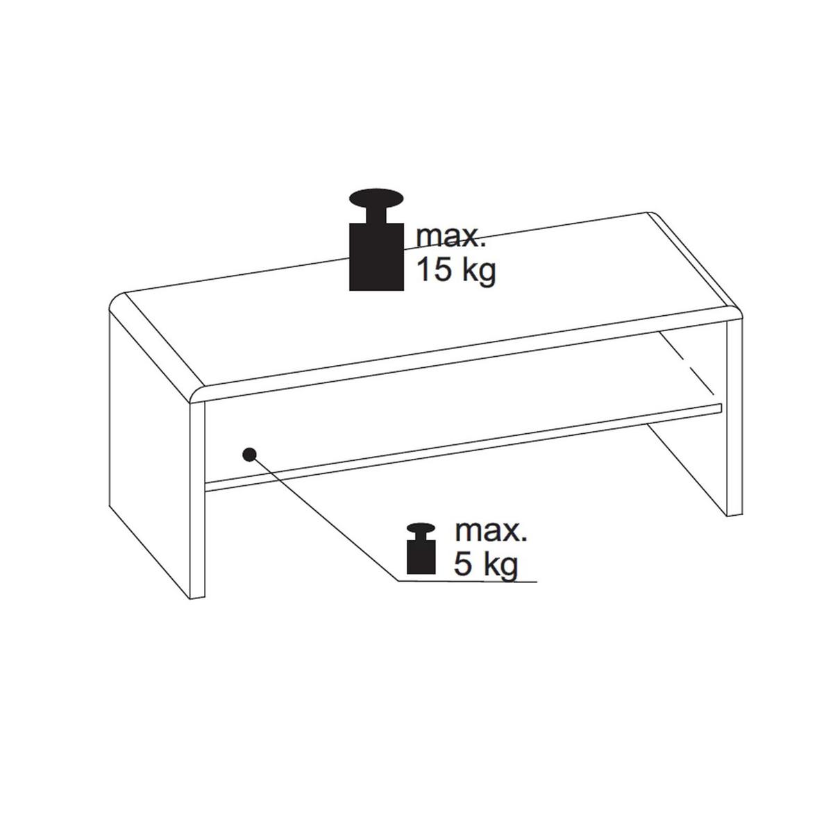 COUCHTISCH LENNI Betonoptik - Grau, Holzwerkstoff (40/100/40cm) - CARO-Möbel