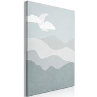 KUNSTDRUCK Blau 40/60 cm - Blau/Grau, Textil (40/60cm) - KUNSTLOFT