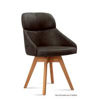 ESSZIMMERSTUHL drehbar (8er-Set) Drala 52x82x63 Eiche geölt/Espresso - Eichefarben/Dunkelbraun, Kunststoff (63/82/52cm) - 58aufmkessel