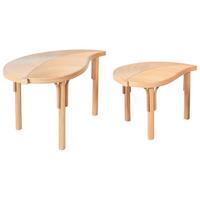 COUCHTISCH 2er-Set Rattan Naturfarben - Naturfarben, Naturmaterialien (48/70/44cm) - Beliani