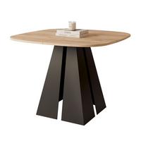 AUSZIEHTISCH ZELO 120/60/76 cm, Schwarze Eiche / Kraft-Eiche - Eichefarben/Schwarz, Holzwerkstoff/Metall (60/120/76cm) - Idohome