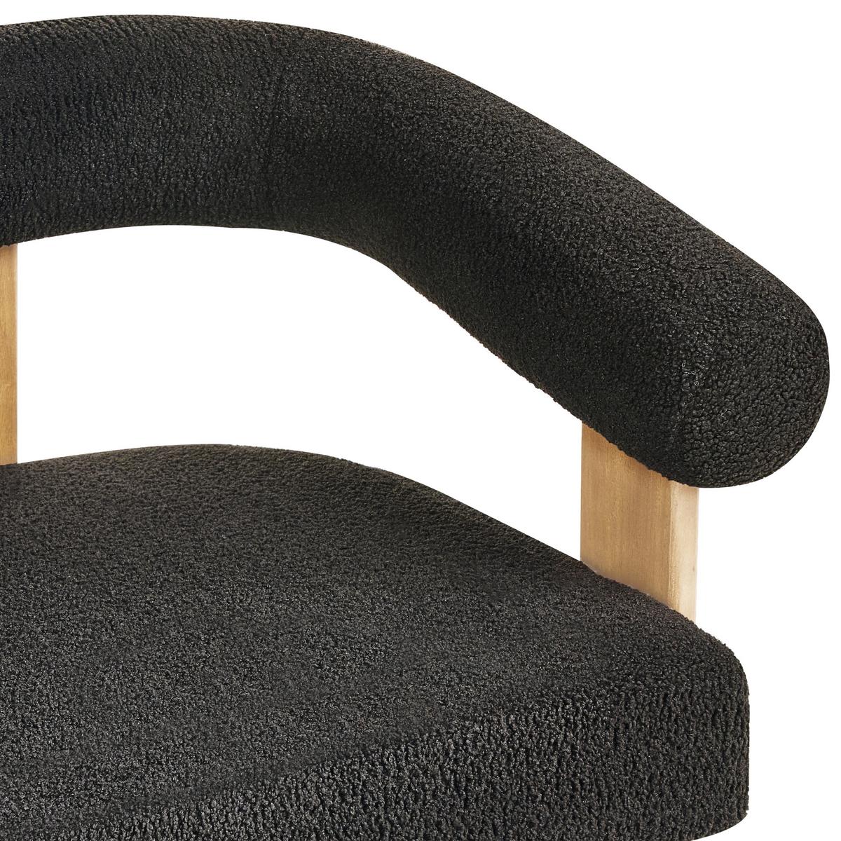 2-SITZER-SOFA Bouclé Schwarz/Hellbraun Ilbro - Schwarz, Textil (138/76/68cm) - Beliani