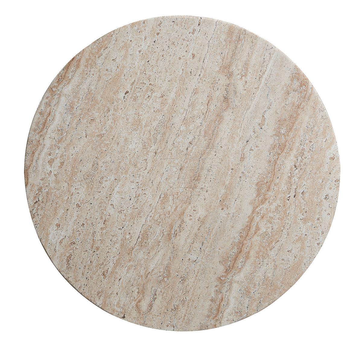 BEISTELLTISCH MgO travertin-optik outdoor leicht - Beige, Stein (45/45/52.5cm) - Urban Meuble