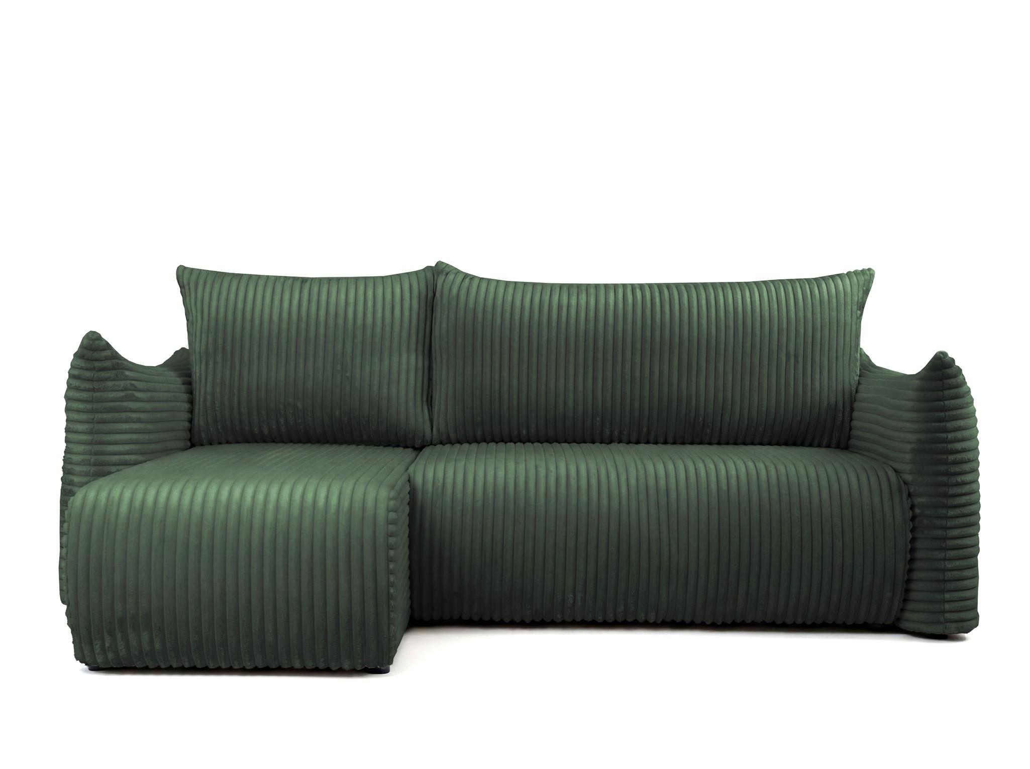 ECKSOFA Mailand Xs Mit Schlaffunktion - Grün, Holzwerkstoff/Textil (154/226cm) - Fun Möbel