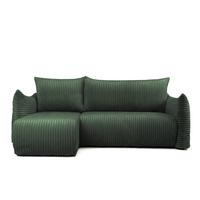 ECKSOFA Mailand Xs Mit Schlaffunktion - Grün, Holzwerkstoff/Textil (154/226cm) - Fun Möbel
