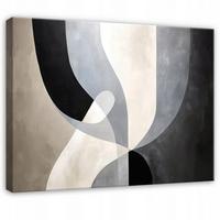 LEINWANDBILD Abstrakt Dachboden Schwarz 100x70 cm - Multicolor, Holzwerkstoff (100/70cm) - Wallarena