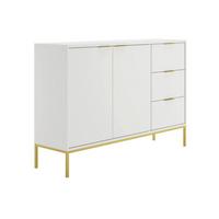 SIDEBOARD Seattle Weiß - Goldfarben/Weiß, Holzwerkstoff (150/100.4/40cm) - Petits-meubles