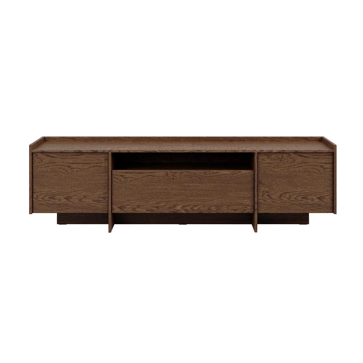 TV-MÖBEL Japandi Dunkles Holz - Braun, Holzwerkstoff (197/57/38cm) - Petits-meubles