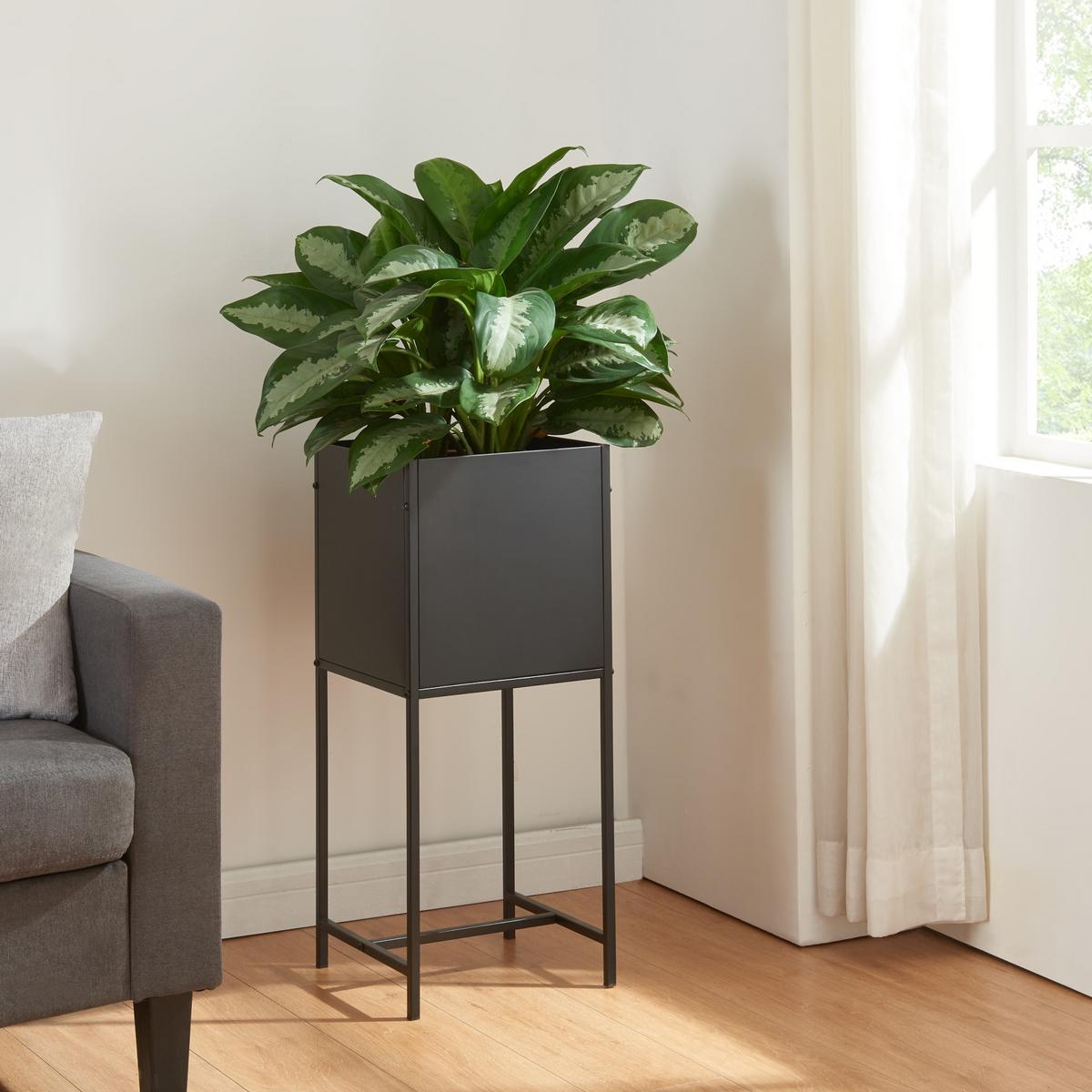 PFLANZENSTÄNDER Porsgrunn - Schwarz, Metall (30/70/30cm) - [en.casa]