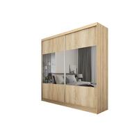 SCHWEBETÜRENSCHRANK AZZURRA 200/216/61 cm 2-türig mit Spiegel Sonoma Eiche - Sonoma Eiche, Holzwerkstoff (200/216/61cm) - MASSENO