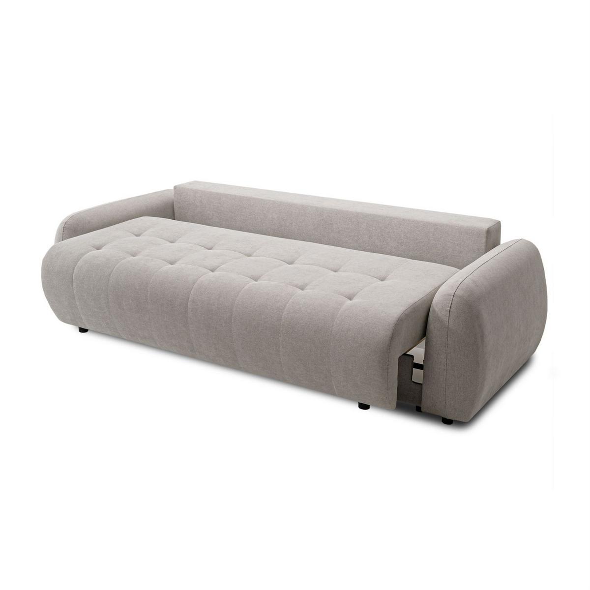 SOFA OMEGA Zweisitzer mit Schlaffunktion, Rosa 27 - Beige, Textil (252/92/105cm) - Lookway