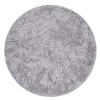 HOCHFLORTEPPICH, einfarbig, aus Polyester, Hellgrau, Ø 160 cm - Grau, Textil (160/160cm) - KADIMA DESIGN