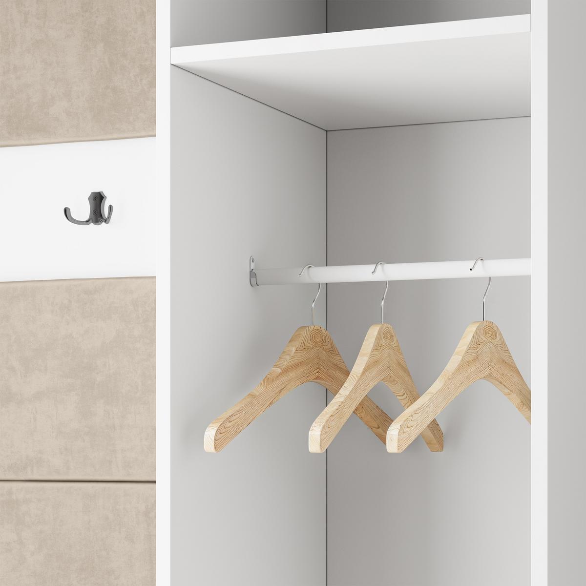 GARDEROBENSCHRANK VIRA 95/181/51 cm Modern Eiche Wotan - Beige/Eiche Wotan, Holzwerkstoff (95/181/51cm) - MASSENO