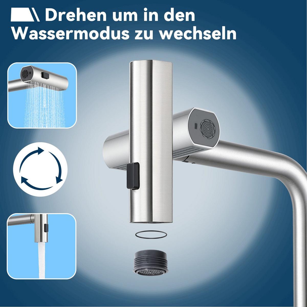 WASCHTISCHARMATUR Einbeck II 34/19.5/19.5cm - Weiß, Kunststoff (19.5/19.5/34cm) - Nettlife