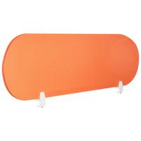 SCHREIBTISCHTRENNWAND 160/40 cm Orange Sparky - Orange, Textil (160/40/1cm) - Beliani
