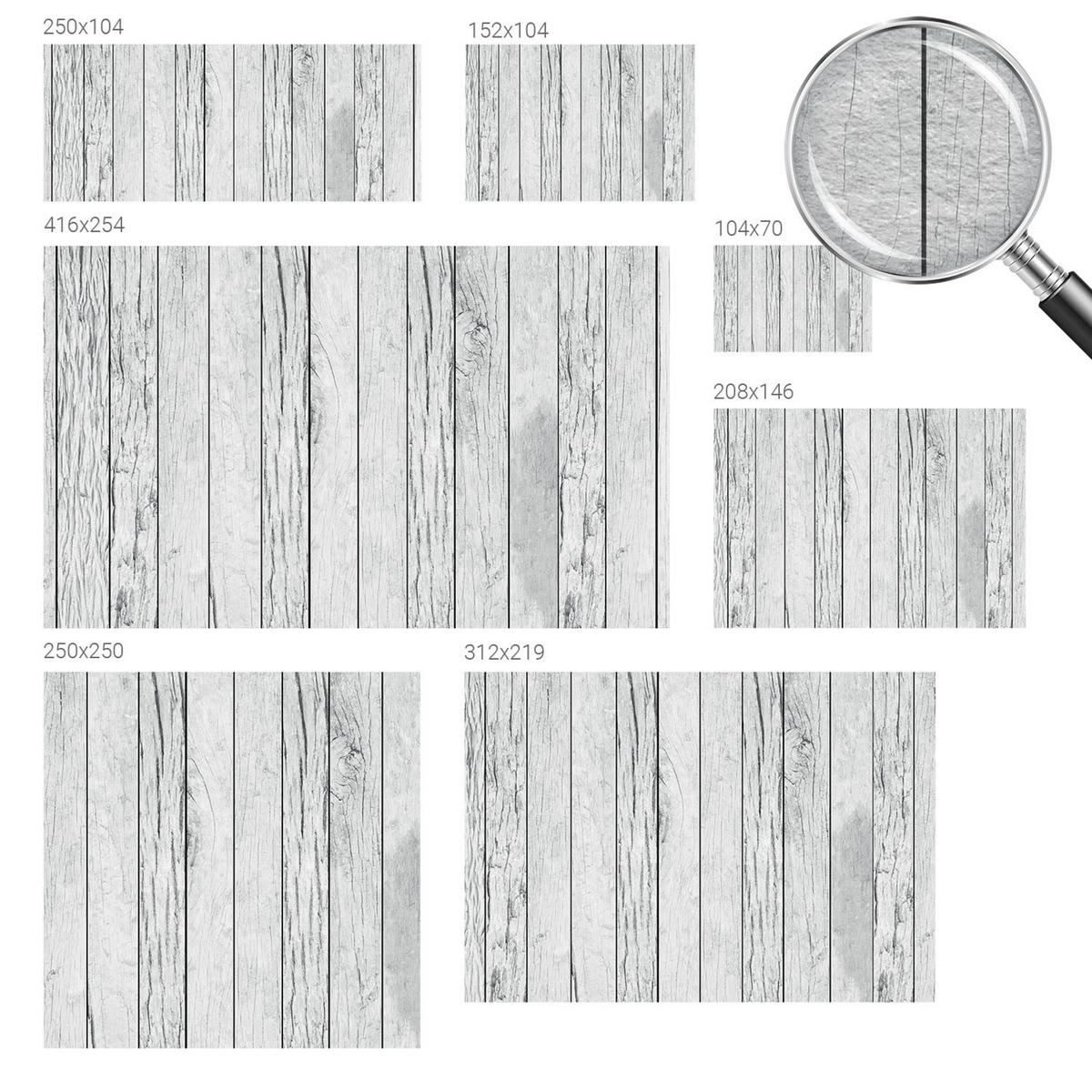 FOTOTAPETE 416x254 cm - Vintage-Flair - Weiß, Textil (416/254cm) - Wallfluent