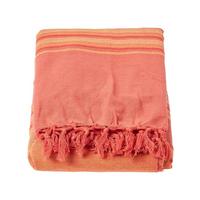 TAGESDECKE Morocco 255/360 cm, Baumwolle gestreift - Orange, Textil (255/360cm) - Homescapes