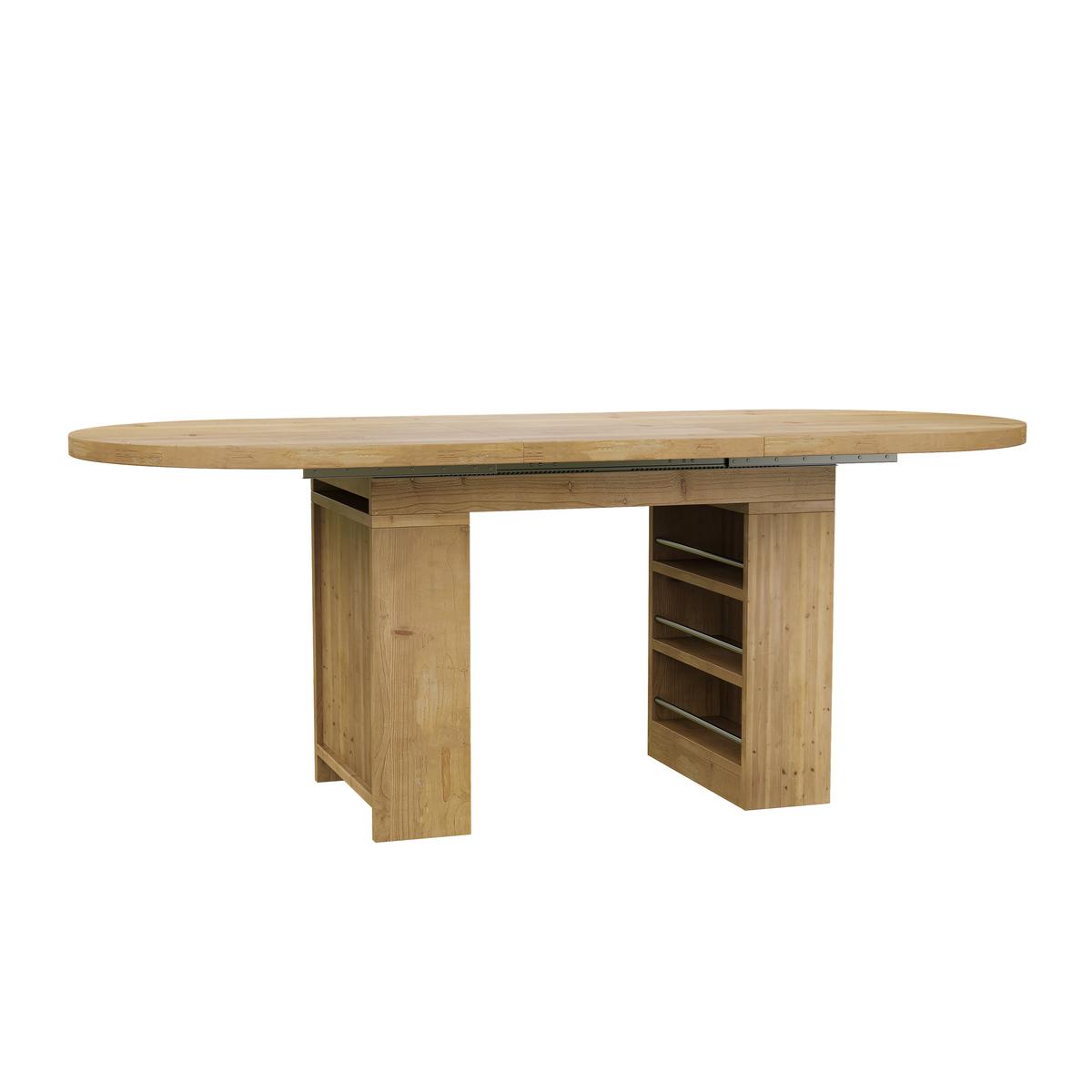 ESSTISCH Ausziehbar 150-200cm Eichenfarbe Skandinavisch mit Stauraum - Eichefarben, Holzwerkstoff (90/200/76cm) - Urban Meuble