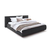 POLSTERBETT CARLO Granit Flachgewebe - Dunkelgrau/Grau, Textil (140/200cm) - KAWOLA