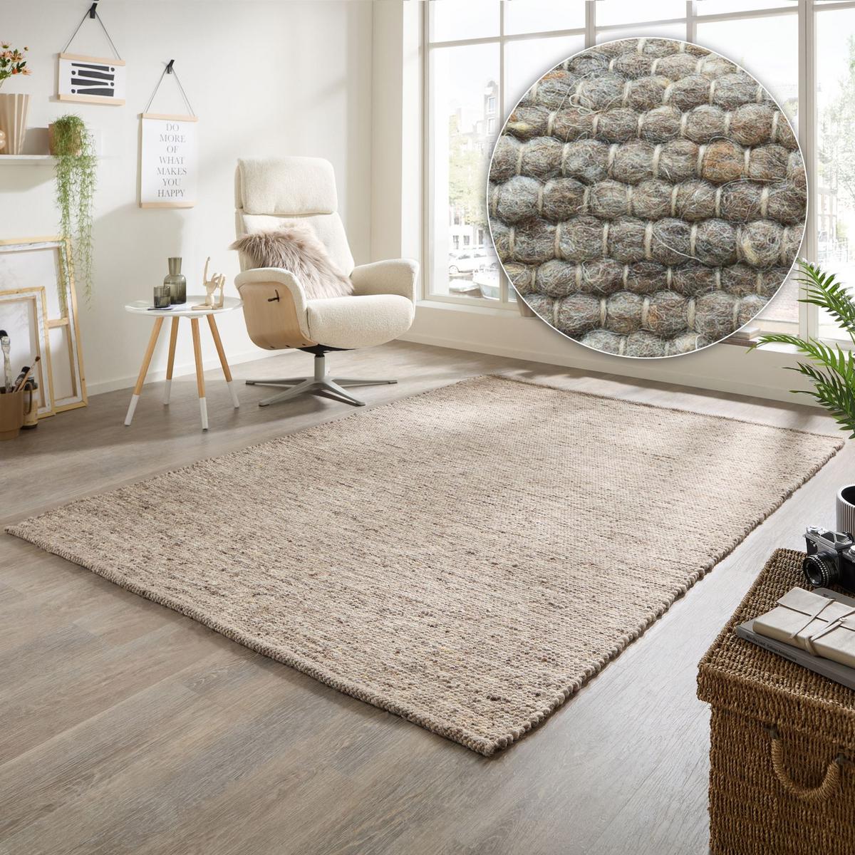 HANDWEBTEPPICH Atlas 70x140 cm - Braun, Textil (70/140cm) - Rug and Roll