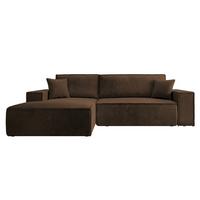 ECKSOFA Farese Braun Cordbezug - Schwarz/Braun, Kunststoff/Textil (267/167cm) - Selsey