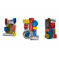 WANDDEKO Bunt 137/42 cm - Multicolor, Metall (2.7/42/6cm) - KUNSTLOFT