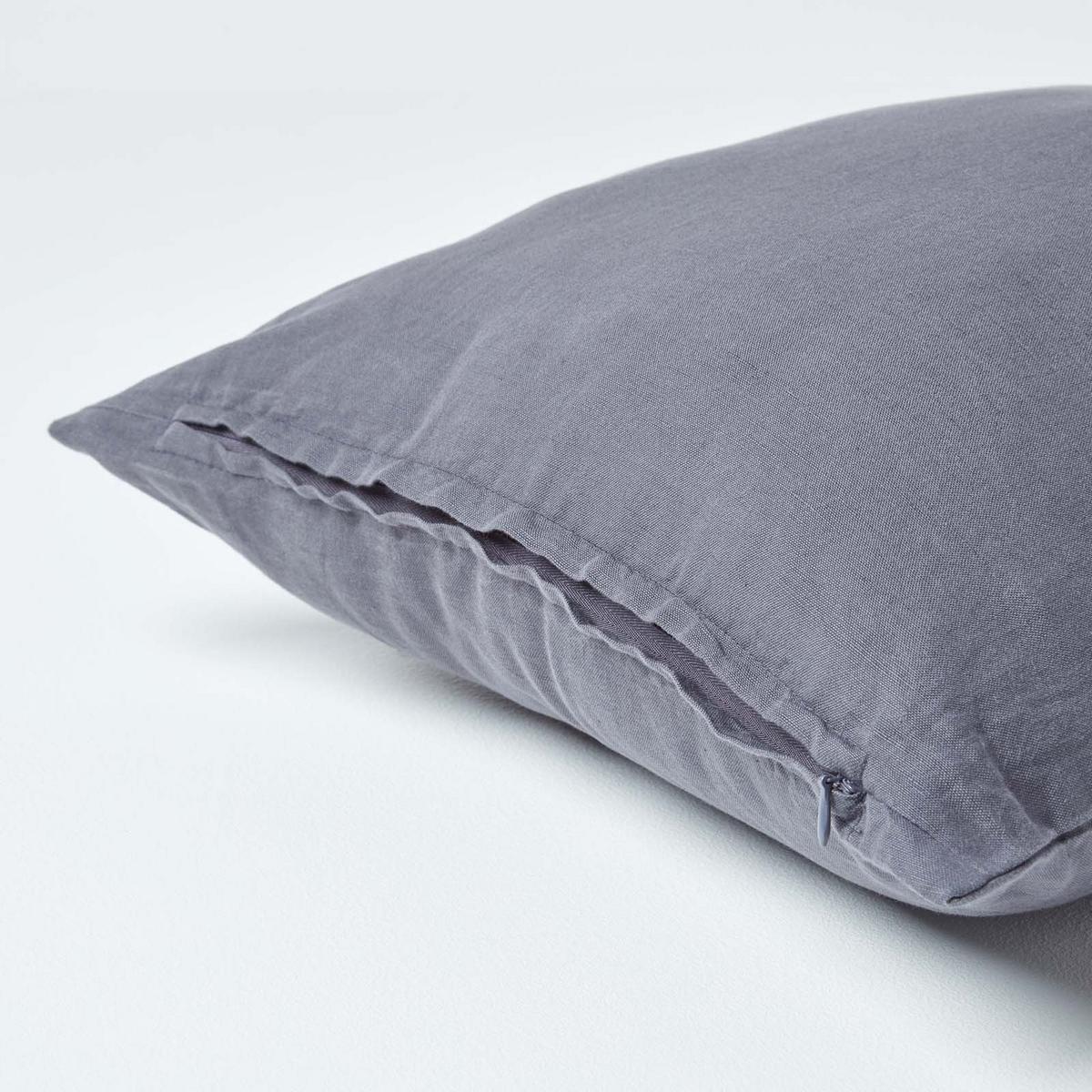KISSENBEZUG Leinen - Dunkelgrau, Textil (60/60cm) - Homescapes