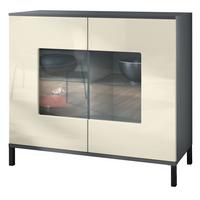 KOMMODE Grömitz Creme Hochglanz - Creme, Holzwerkstoff (92.5/83.5/35cm) - Vladon