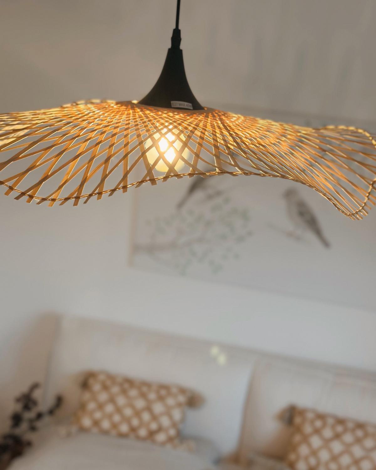 HÄNGELEUCHTE Floyd 62/62/128 cm - Hellbraun, Holz (62/62/128cm) - Beliani